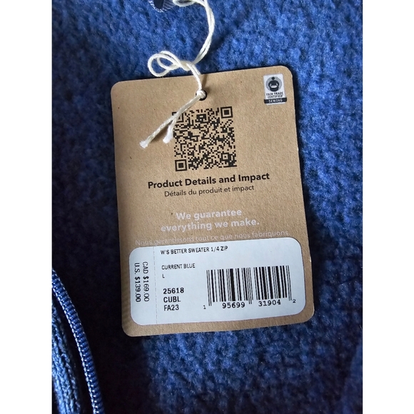 Patagonia Women's Better Sweater 1/4 Zip Fleece Pullover Large - Picture 5 of 9